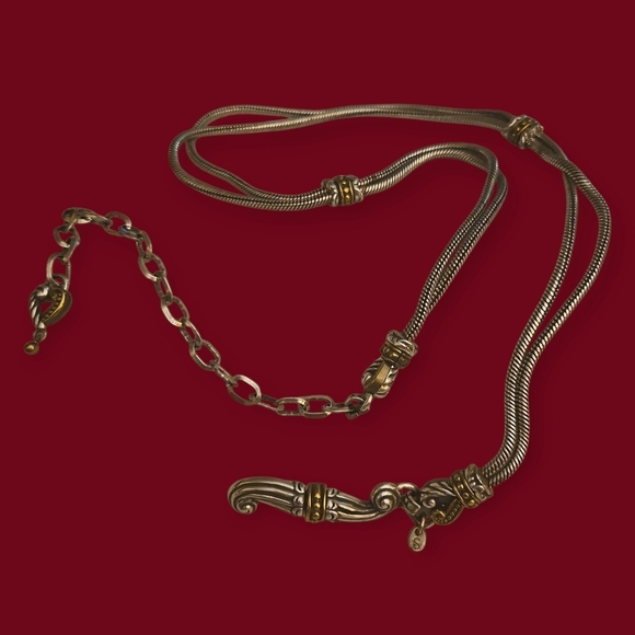 VTG BRIGHTON Two-tone Snake Chain Belt Small to Medium main image 9